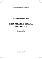 Securitatea umană şi bioetica: Monografie